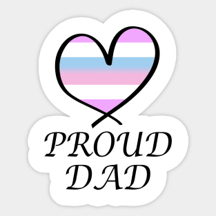 Proud Dad LGBT Gay Pride Month Intersex Flag Sticker